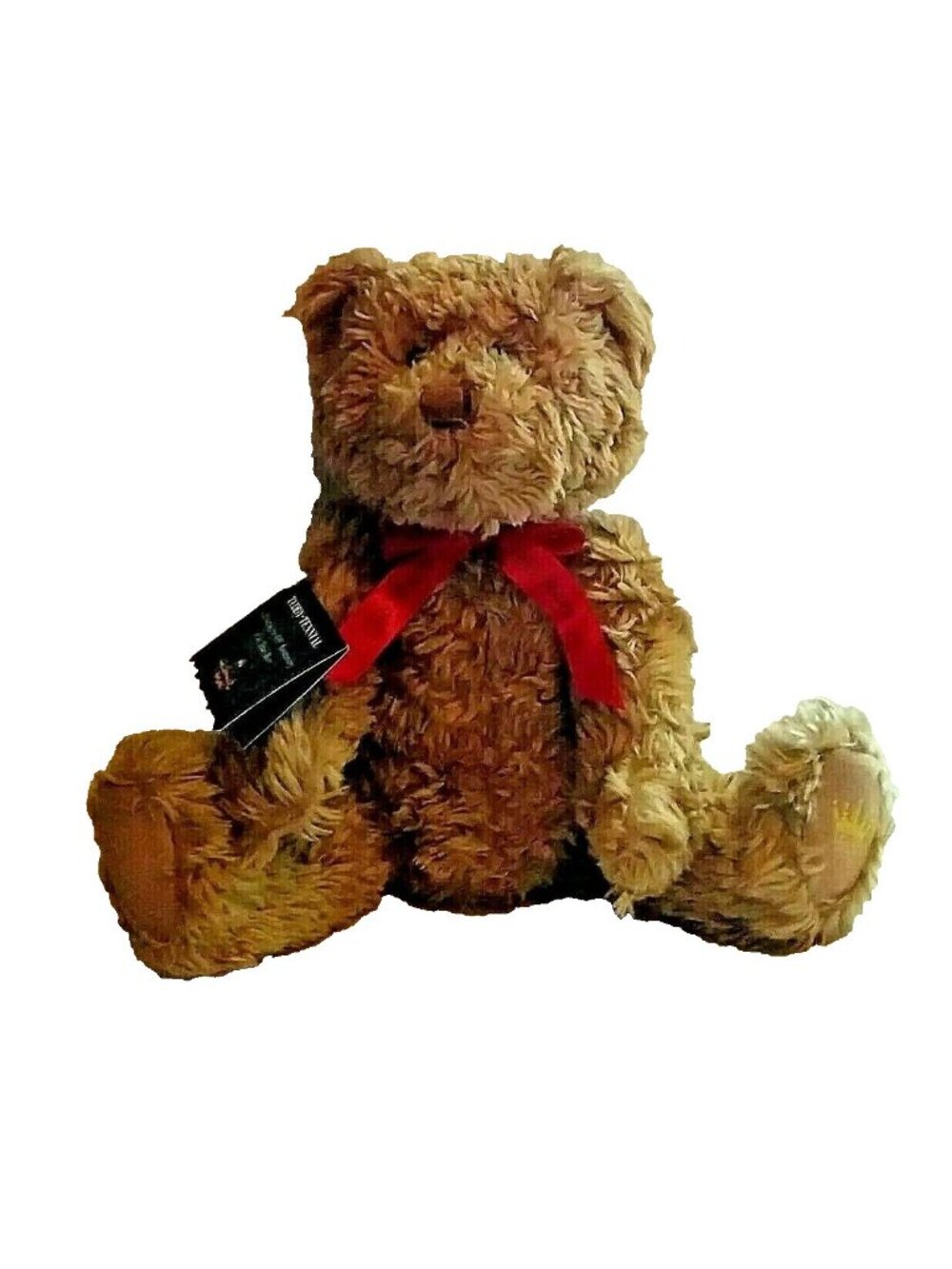 Hallmark Teddy-Tennial Teddy Bear Plush Brown 100th Anniversary Jointed 2002